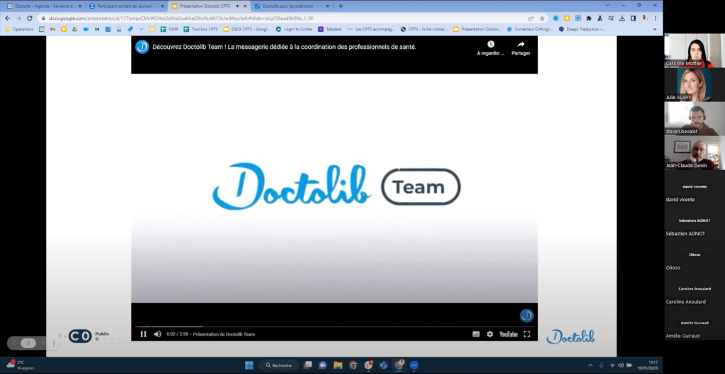 Utilisation de Doctolib pour les SNP