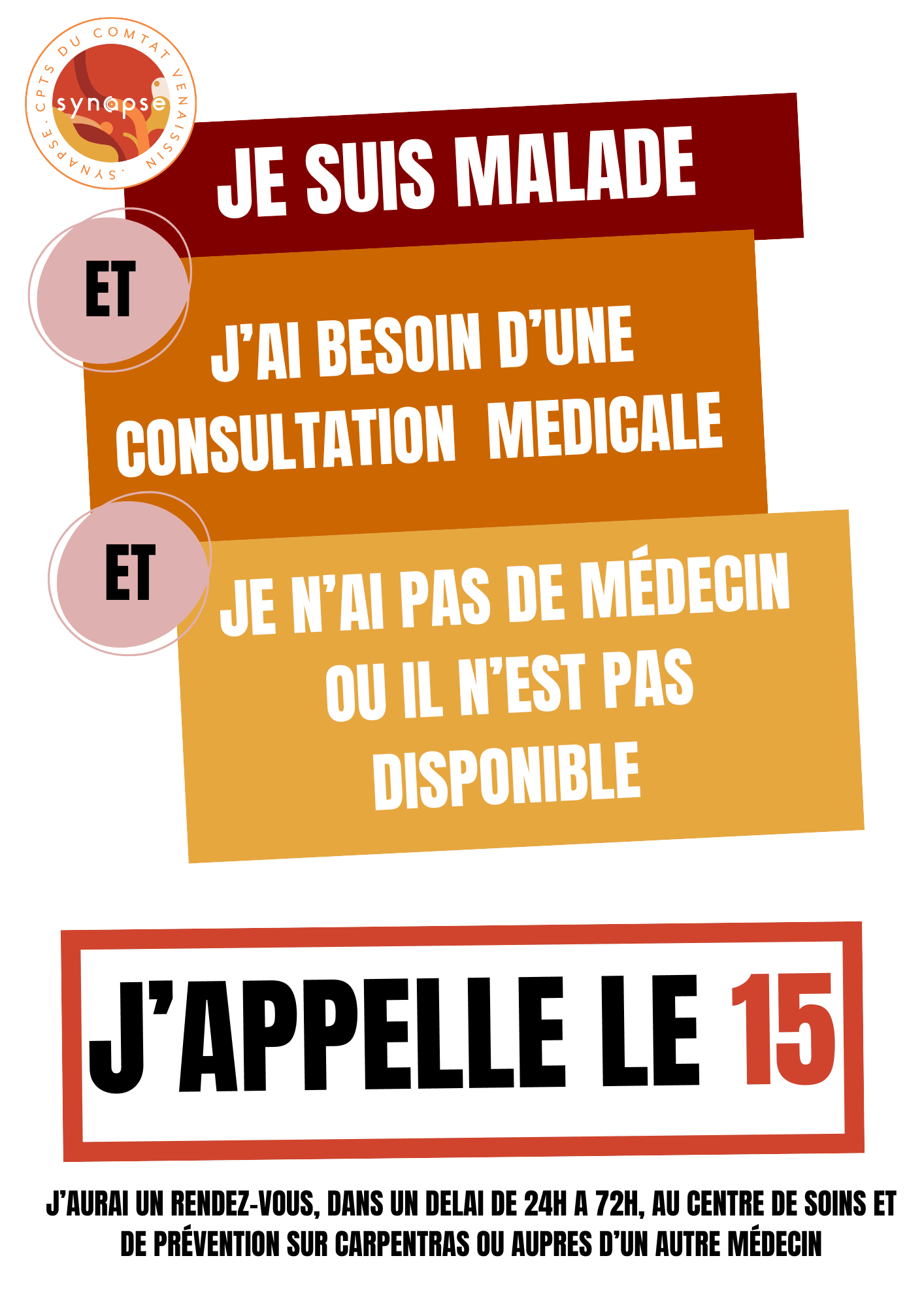 Je suis malade et je n'ai pas de médecin traitant, j'appelle le 15